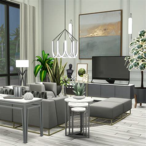 Caine Living - An Ultraluxe Set for TS4 | Sims 4 cc furniture living ...