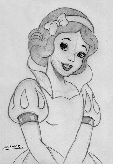 Pencil Drawing Disney Characters - bestpencildrawing