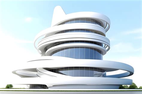 3D futuristic sci-fi city architecture with organic skyscrapers, for ...