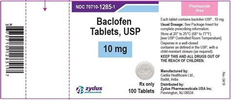 Baclofen - FDA prescribing information, side effects and uses