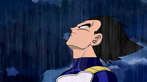 Dragon Ball Z - Vegeta in Rain scene, Dragon Ball Vegeta Rain HD ...