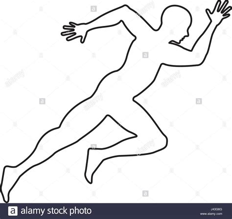 silhouette athlete running icon Stock Vector Image & Art - Alamy