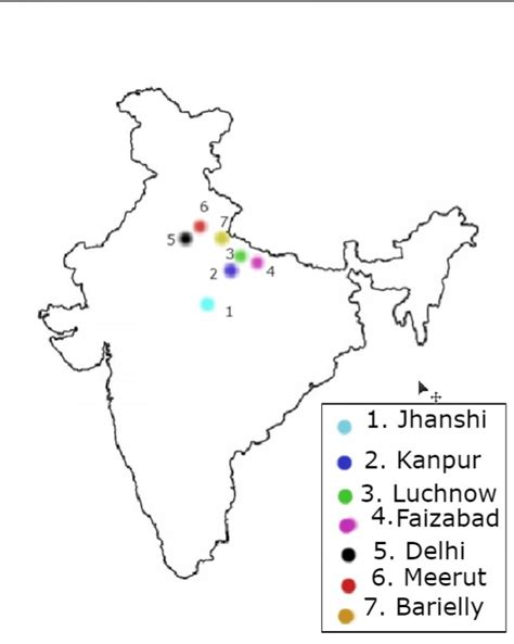 Jhansi On Political Map Of India - Middle East Political Map