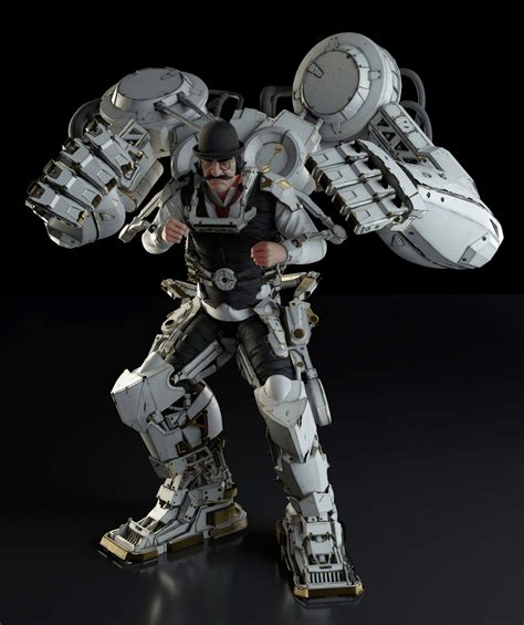 ArtStation - Boxing Mecha Suit, Watrin Boris | Mecha suit, Mecha ...