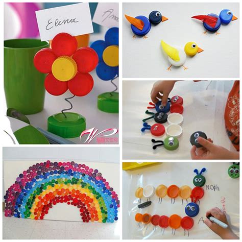 Plastic Bottle Cap & Lid Crafts for Kids - Crafty Morning