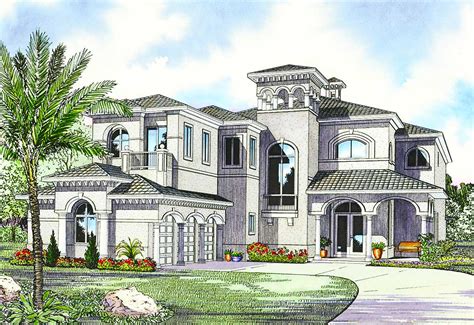 Luxury Mediterranean House Plan - 32058AA | Architectural Designs ...