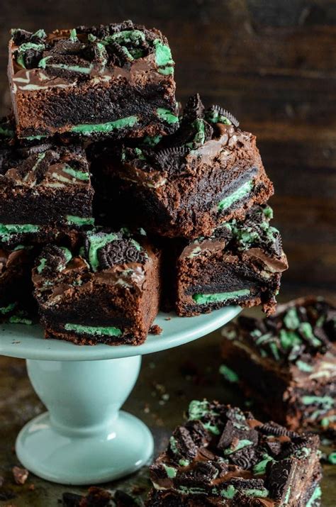 Ultimate Mint Brownies: chocolate fudge brownies, with a layer of mint ...