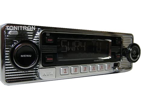 USB SD CD MP3 Retro Design Look Vintage car Chrome Car radio Youngtimer ...