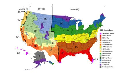 Climate Zone Map from IECC 2021 | Building America Solution Center