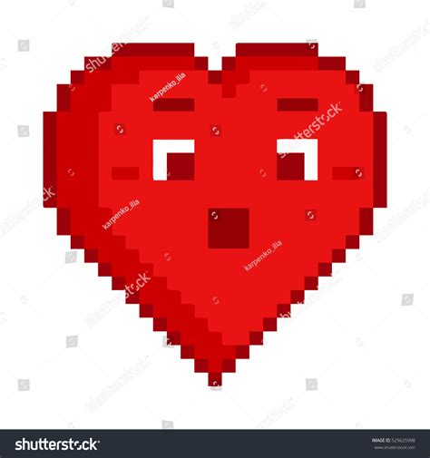 Retro 8 Bit Pixel Art Heart Stock Illustration 529625998 | Shutterstock