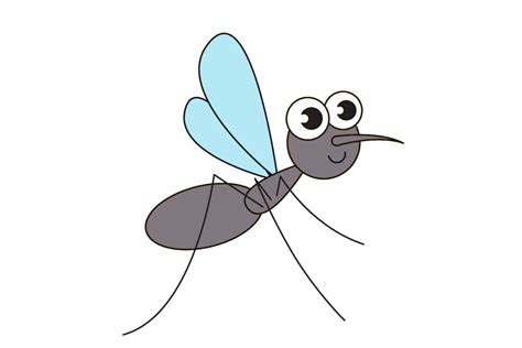 Mosquito Vector Mosquito With A Drop Of Blood Mosquito Is Looking At ...