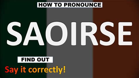 How to Pronounce SAOIRSE? (CORRECTLY) - YouTube