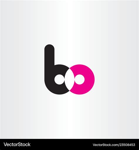 Letter logo b and o bo symbol logotype element Vector Image