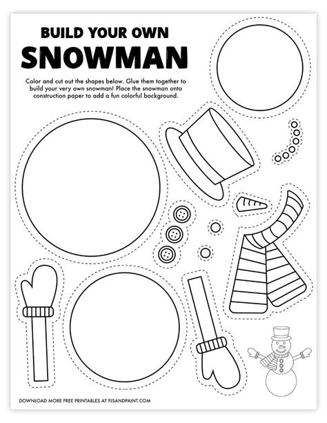 Build A Snowman Free Printable