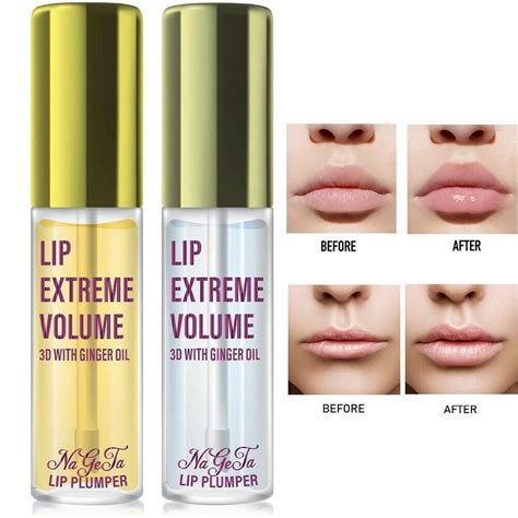 Lip Plumper Gloss Kit - Instant Volumising Lip Pump Enhancer Fuller ...