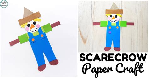 Easy Paper Scarecrow Shape Craft for Kids - Look! We're Learning!