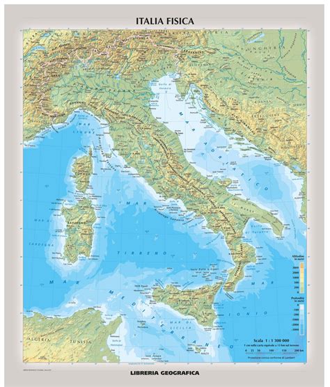 Italy Physical wall map in Italian | Shop Mapworld