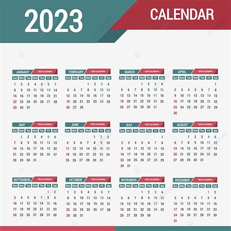 2023 Month PNG Transparent, Calendar 2023 Twelve Months, Calendar, 2023 ...