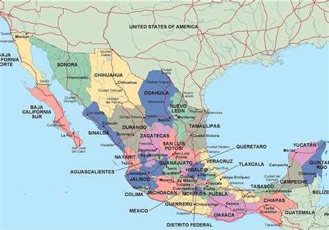 mexico political map | Order and download mexico political map