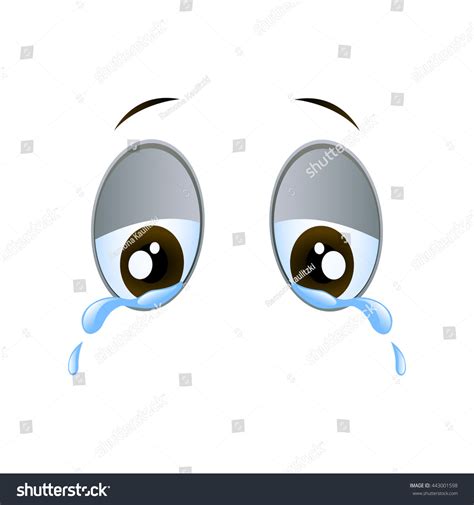 Vector Illustration Sad Crying Cartoon Eyes: Vector có sẵn (miễn phí ...