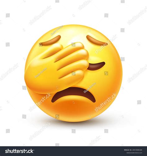 Face Palm Emoji Sad Emoticon Facepalm Stock Vector (Royalty Free ...