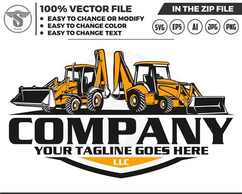 Backhoe Loaders Logo Svg, Backhoe Excavator Logo Svg, Backhoe Svg ...