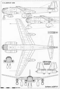 A. L. BENTLEY DRAWINGS | Junkers JU287 V2