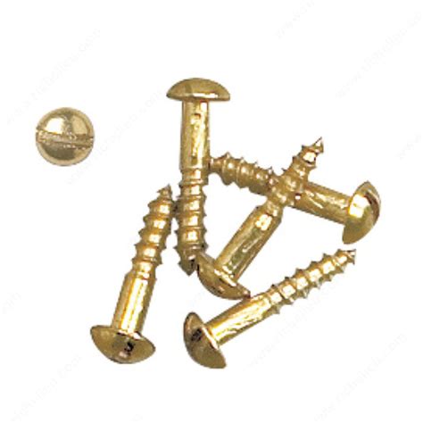 Decorative Wood Screws, Pan Head, Slotted Drive, Regular Thread ...