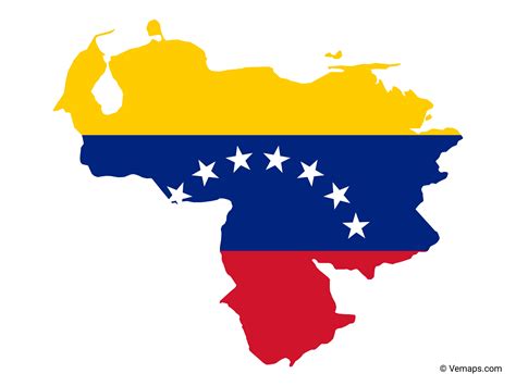 Flag Map of Venezuela | Free Vector Maps