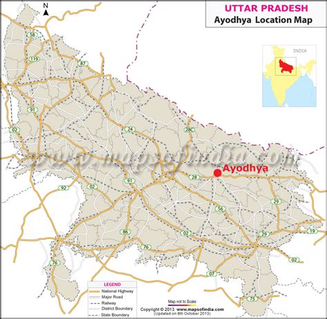 Where is Ayodhya Located in India | Ayodhya Location Map,Uttar Pradesh