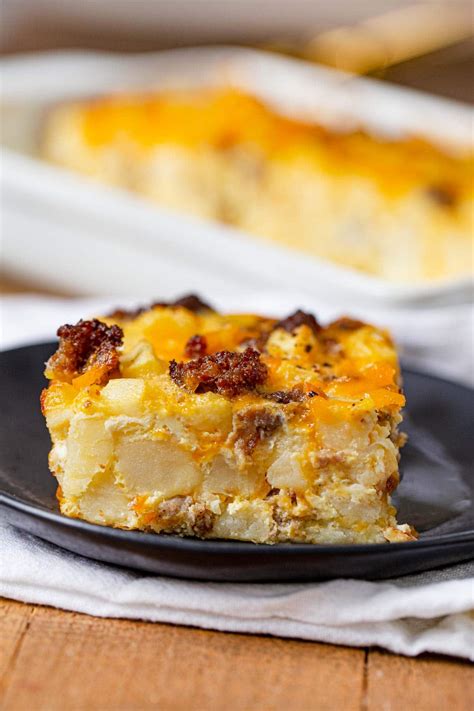 Easy Sausage Casserole Breakfast Recipe (Cheesy!)- Dinner, then Dessert