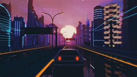 Retro-futuristic 80s Style Drive In Neon Stock Motion Graphics SBV ...