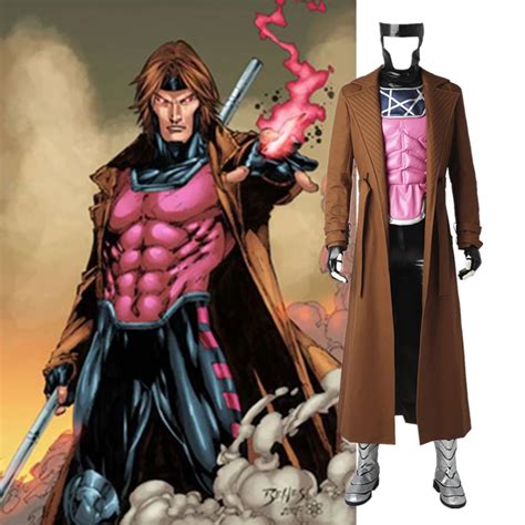 Marvel X Men Gambit Cosplay Costume Halloween Costume Comics Superhero ...