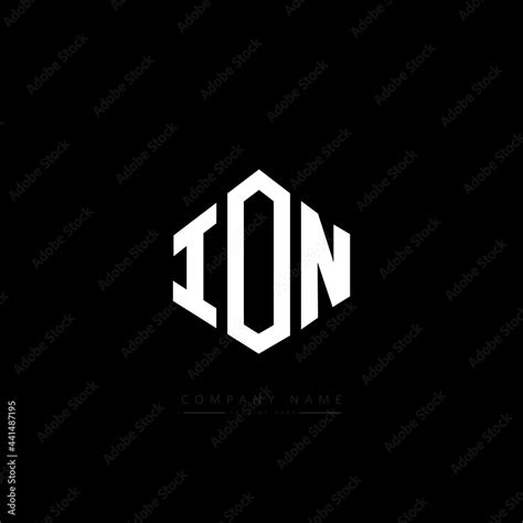 ION letter logo design with polygon shape. ION polygon logo monogram ...