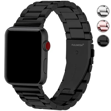 Apple Watch Band Solid Stainless Steel Metal Replacement Strap Bracelet ...