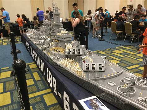 World War Brick, July, 2016. LEGO model of U.S.S. Missouri (BB-63 ...