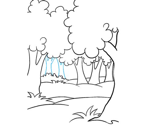 How to Draw a Cartoon Forest in a Few Easy Steps | Easy Drawing Guides