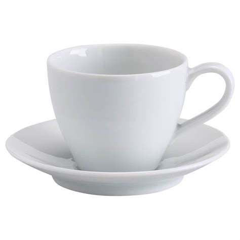 VÄRDERA coffee cup and saucer, white, 7 oz - IKEA