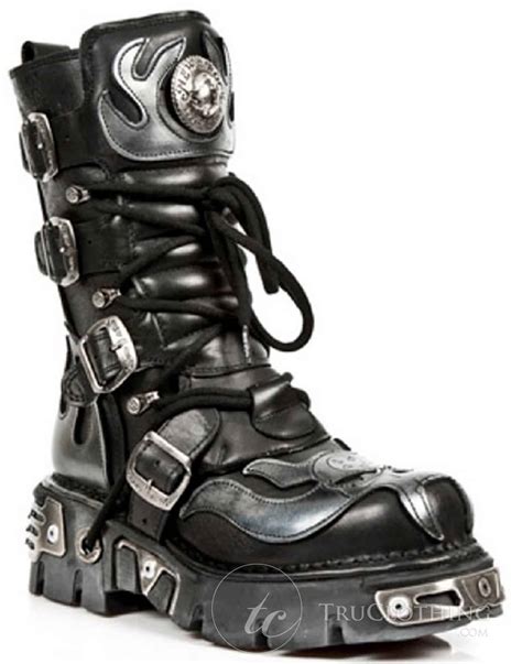 M107-S2 NEWROCK New Rock Black Metallic Reactor Goth Biker Unisex Negro ...