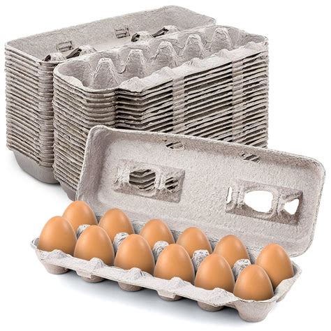 Buy MT Products Blank Natural Pulp Egg Cartons Bulk Holds Up to Twelve ...