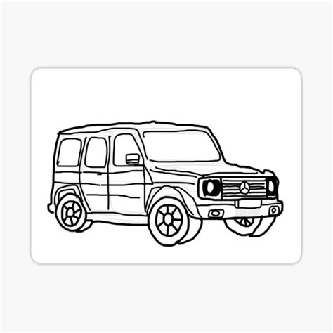 "G Wagon Outline" Sticker by Mattinf | Redbubble