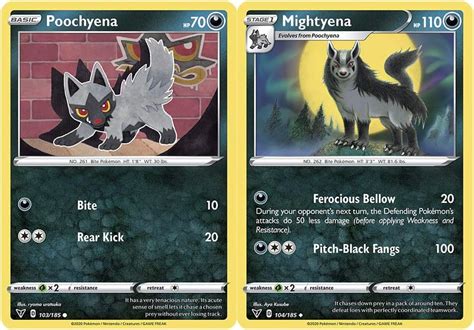 Pokemon Evolution Set – Mightyena 104/185 & Poochyena – Voltaje vívido ...