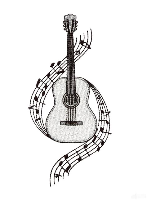 Guitar Drawing Realistic - Drawing Skill