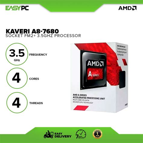 AMD A8-7680 Quad-Core 3.8 GHz Socket FM2+ 65W AD7680ACABBOX Processor ...