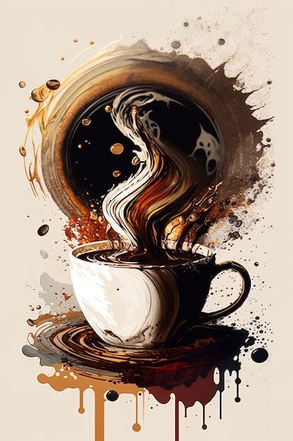 Premium Photo | A cup of coffee art background image