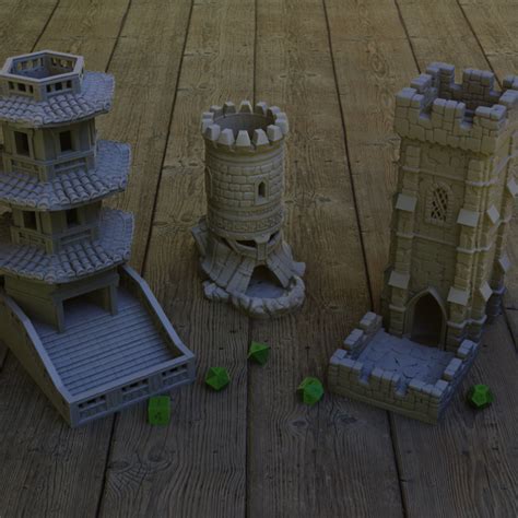 3D Printable Dice Tower bundle by Crosslances