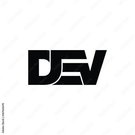 Letter dev simple monogram logo design vector Stock Vector | Adobe Stock