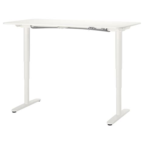 BEKANT desk sit/stand, white, 63x311/2" - IKEA