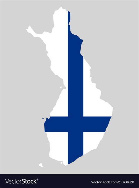 Map and flag of finland Royalty Free Vector Image