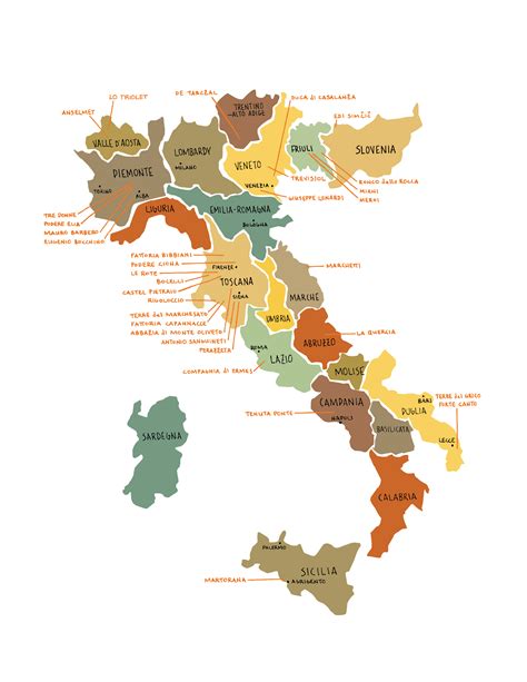 Wine regions map of Italy. Italy wine regions map | Vidiani.com | Maps ...